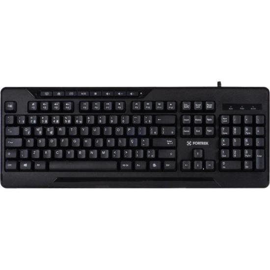 Teclado Multimídia Fortrek OLK101 Preto FK 423K