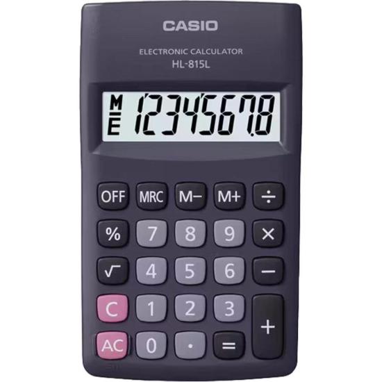 Calculadora de Bolso Casio HL-815L-WE 8 Digítos Preta