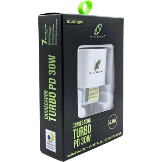 Carregador Turbo 6A 30w USB-C XC-UR27 Flex