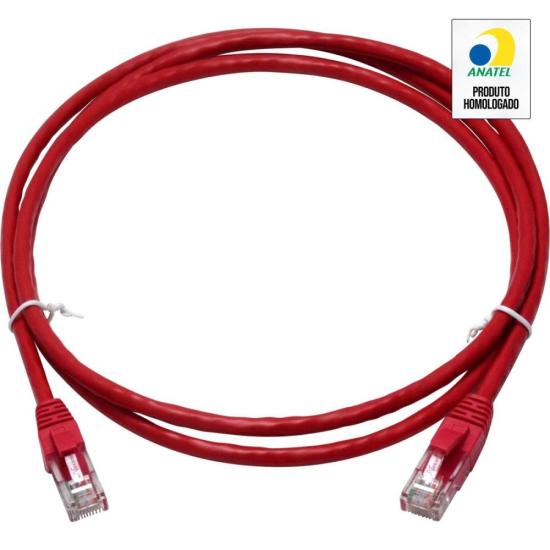 Patch Cord CAT.5E 2,5m Vermelho Nexans