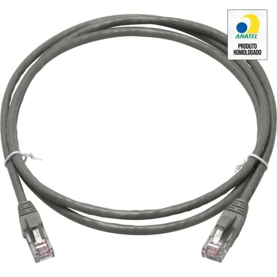 Patch Cord CAT.5E 2,5m Cinza Nexans