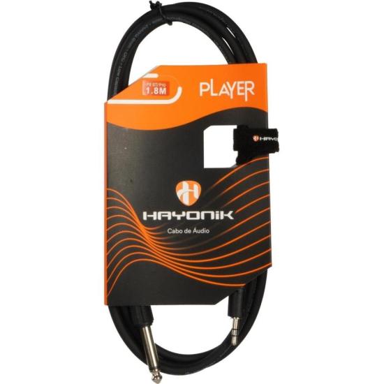 Cabo de Áudio Hayonik Player P2 x P10 1,8m Preto