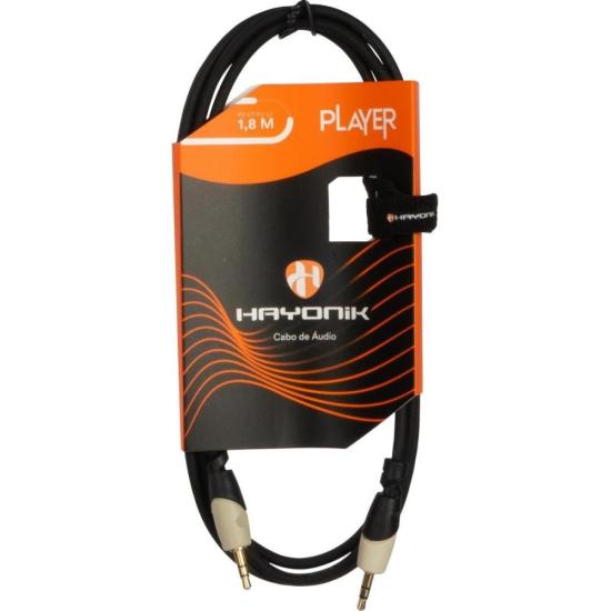 Cabo de Áudio Hayonik Player P2 x P2 1,8m Preto