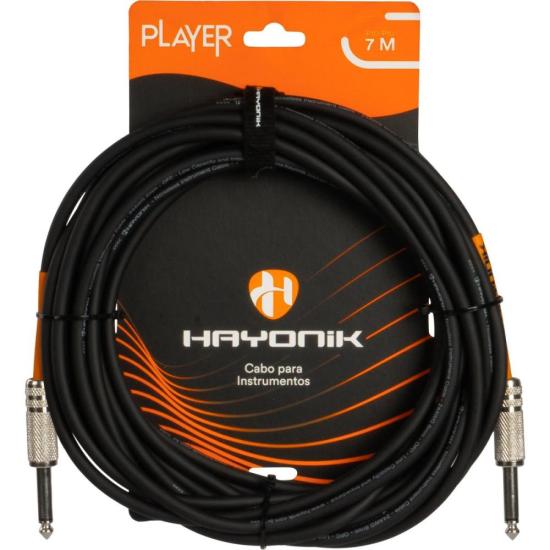 Cabo Para Instrumento Hayonik Player P10 x P10 7m Preto