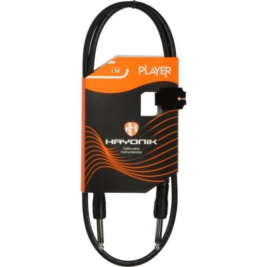 Cabo Para Instrumento Injetado Hayonik Player P10 1m Preto