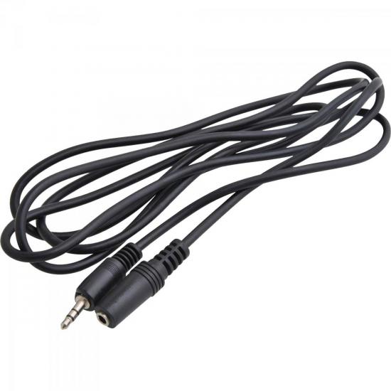 Cabo P2 Estéreo x J2 Estéreo 1,5m CBPD0012 Preto Storm - PCT / 10