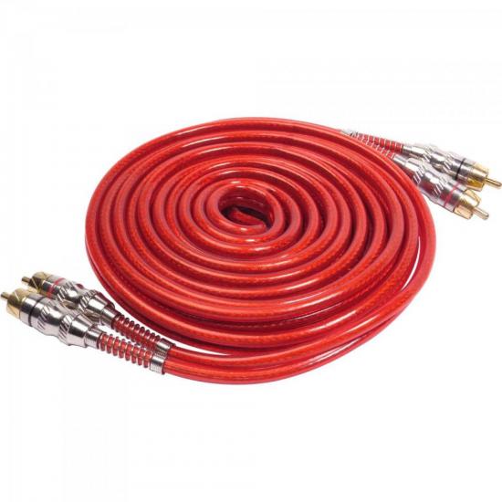 Cabo Blindado 2 RCA X 2 RCA CBRC0027 5m Vermelho Storm