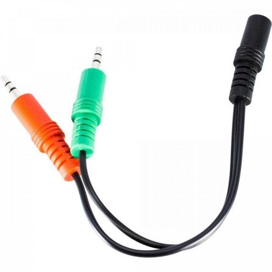 Cabo 2 P2 Estéreo X J2 4C Níquel CBPD0027 Preto Storm - PCT / 10