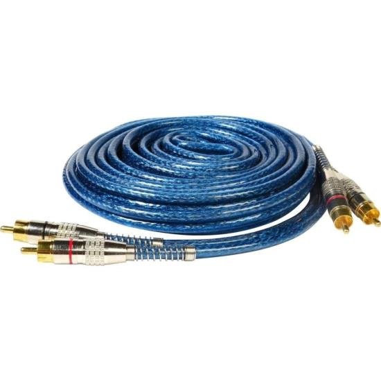 Cabo Blindado 2RCA X 2RCA 5m Azul Storm