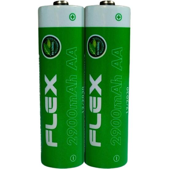 Pilha Recarregável AA 1.2V 2900mAh (C/2 Pilhas) Flex