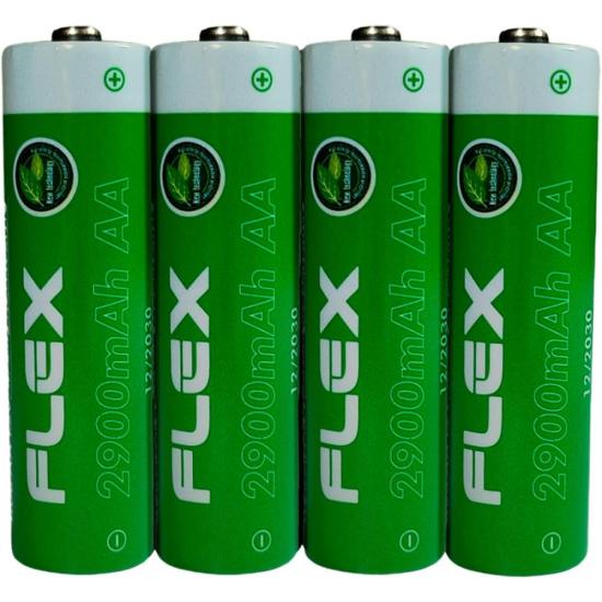 Pilha Recarregável AA 1.2V 2900mAh (C/4 Pilhas) Flex