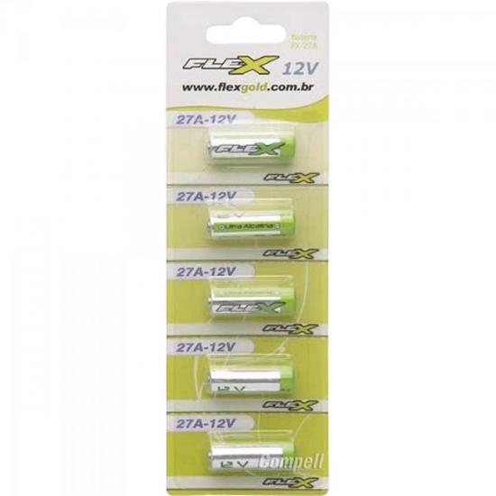 Pilha Alcalina 12V 27A (C/5 Pilhas) Flex - CAR / 5