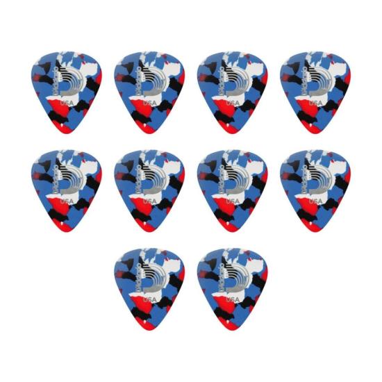 Palheta D Addario Celuloide Pesada Multicolor (C/10) - PCT / 10