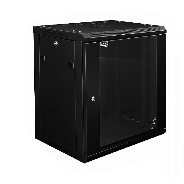 RACK MINI DE PAREDE 19" EVUS EV-DW6412 12U X 600 X 450MM PRETO