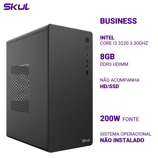 Computador B300 Core I3 3220 3.30Ghz Mem 8Gb Ddr3 Sem Hd/Ssd Fonte 200W