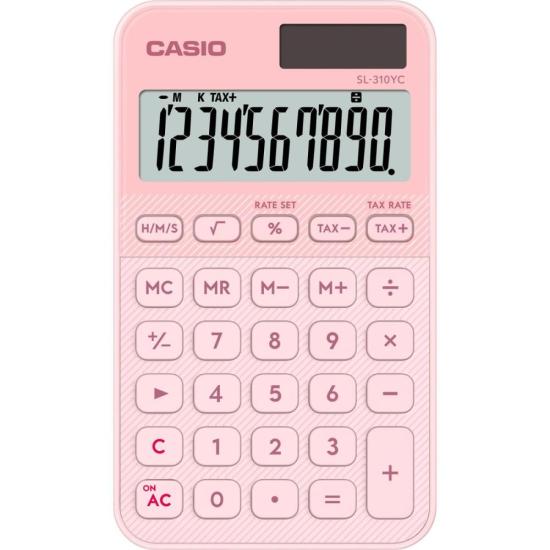 Calculadora de Bolso Casio SL310YC 10 Dígitos Rosa Claro