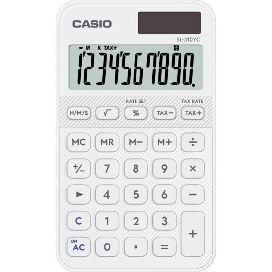 Calculadora de Bolso Casio SL310YC 10 Dígitos Branca