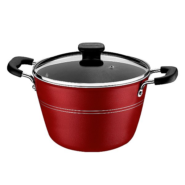 Caldeirão Tramontina 5,7L Sicília 24cm com Revestimento Antiaderente Vermelho