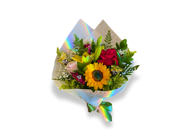Buquê de Flores Mistas com Chocolate