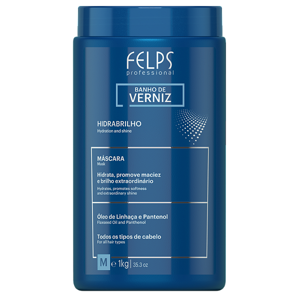 Felps Professional Banho de Verniz Máscara Xmix Hidratação e Brilho Intenso 1kg