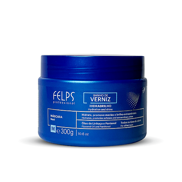 Felps Professional Banho de Verniz Máscara Capilar Hidratação e Brilho Intenso 300g