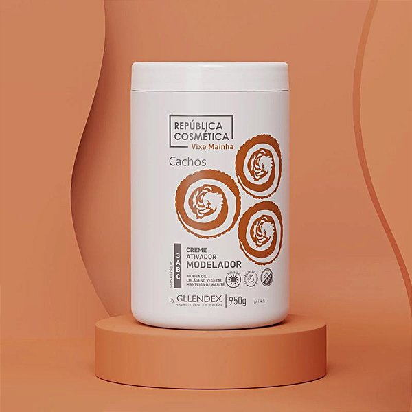 Gllendex Vixe Mainha Creme Ativador de Cachos Modelador 3ABC Anti-Frizz 950g