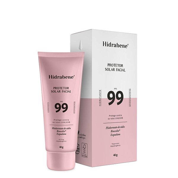 Hidrabene Protetor Solar Facial FPS 99 Alta Proteção UVA UVB 40g