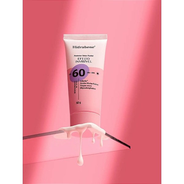 Hidrabene Protetor Solar Facial Invisível FPS 60 Toque Seco Oil Free 50g