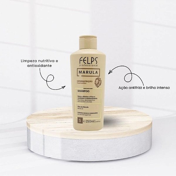 Felps Professional Marula Shampoo de Hipernutrição Nutrição e Brilho 250ml