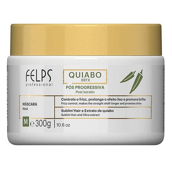 Felps Professional Quiabo XBTX Máscara Pós Progressiva Controle de Frizz 300g