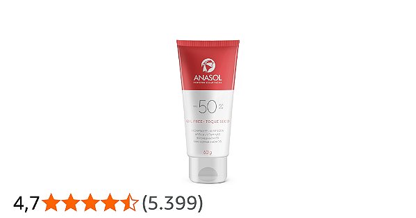 Anasol Protetor Solar Facial Clareador FPS 50 Niacinamida 60g