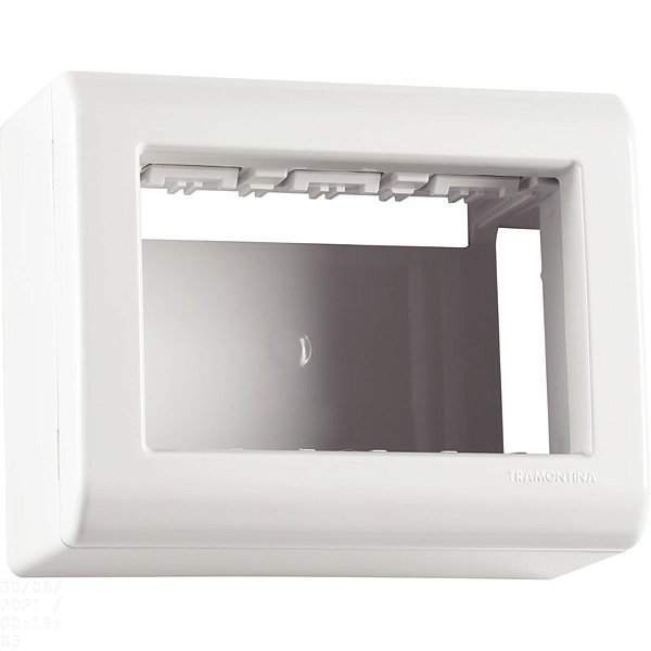Tramontina LizFlex Caixa Sobrepor 3 Postos Branca