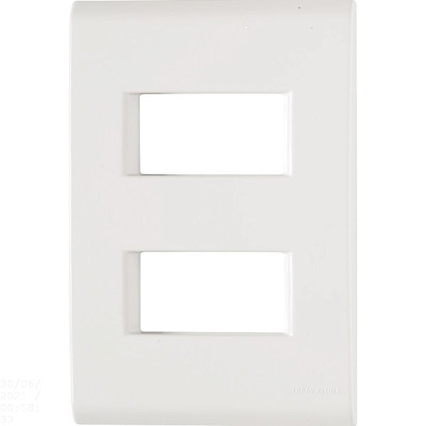 Tramontina Liz Placa 2 Postos Afastados 2x4 Branca