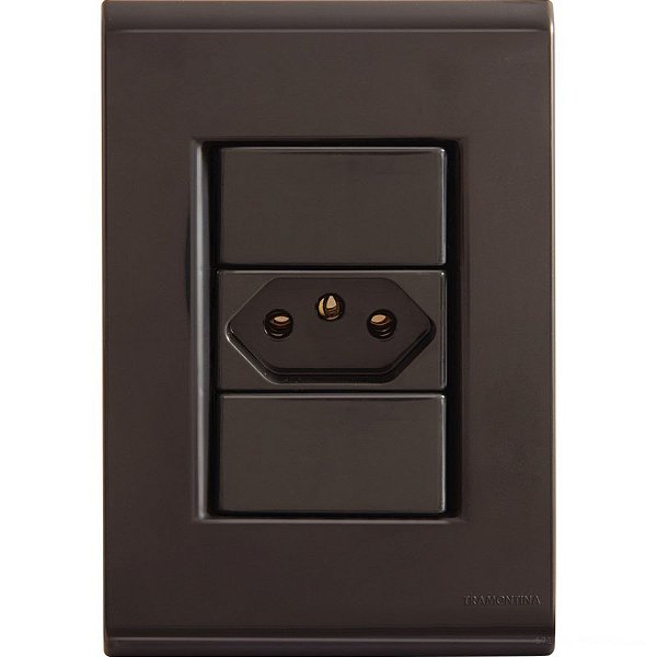 Tramontina Liz Conjunto 2x4 1 Tomada 2P+T 20A 250V Grafite