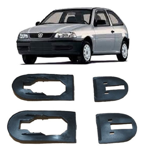 Kit Guarnição Maçaneta Externa Porta Gol Parati G3 G4 2 Pts