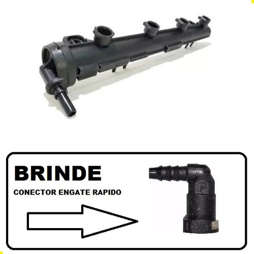 Flauta Bico Injetor Peugeot 206 Clio Kangoo 1.0 16v