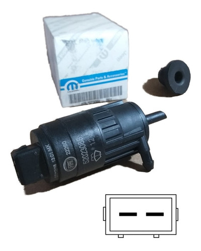 Bomba Motor Reservatorio Agua Limpador Jeep Renegade 1 Saida