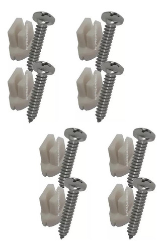 Kit 8 Bucha + Parafuso Fixação Puxador Opala Caravan Chevete