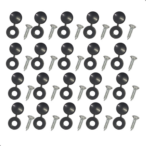 Kit Parafuso Forro Porta Fusca Brasilia Kombi Preto 20pcs