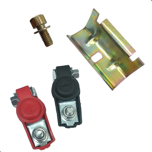 Suporte Fixação Bateria + Terminal Bateria Vw Fusca Sedan