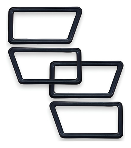 Moldura Maçaneta Interna Santana Versailes Voyage Preta 4pcs