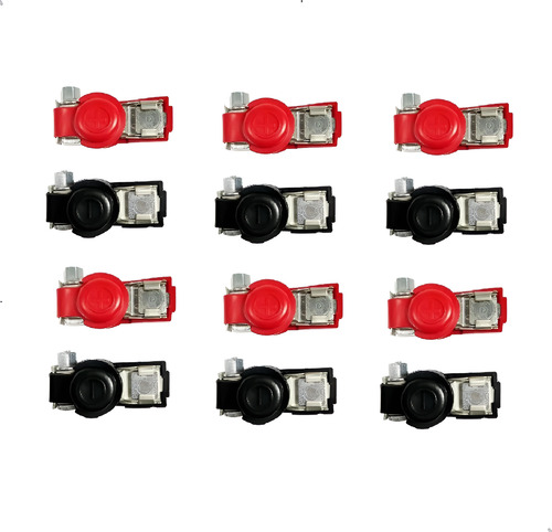 6 Kit Terminal Bateria Positivo Negativo Universal 12/24v