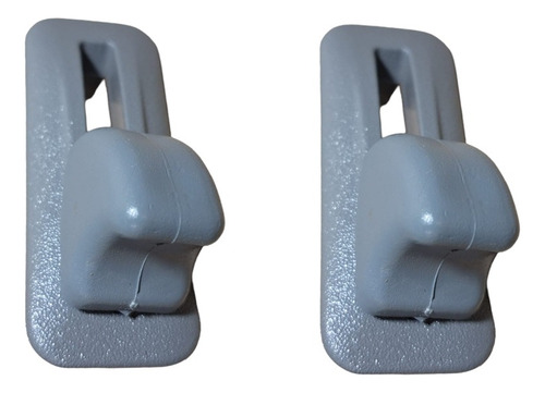 Kit Botao Puxador Acionador Banco Chevete Monza Opala Cinza