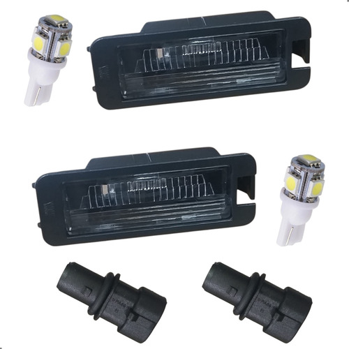 Par Lanterna Placa Vw Gol Fox Golf Saveiro Soquete + Led