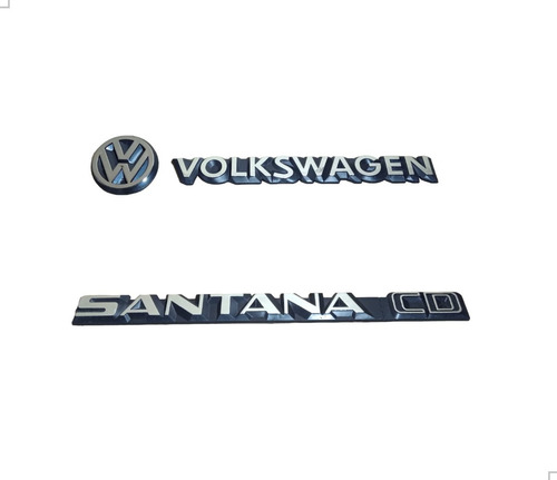 Kit Emblema Traseiro Escrita Santana Cd 85 86 87 88 89 90