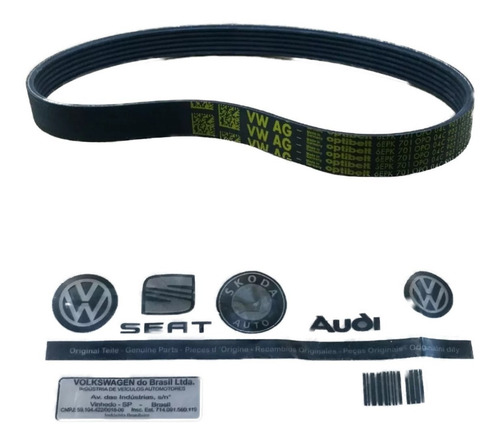 Correia Alternador Gol Up Fox 1.0 3cc 6epk701 04c903137d..