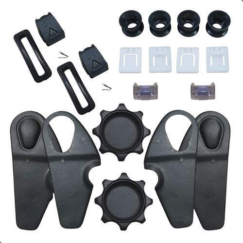Kit Acabamento Banco Recaro Gol Gti Gts Gt Kadett Gsi Preto