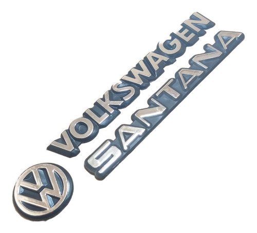 Kit Emblema Traseiro Escrita Santana 85 86 87 88 89 90