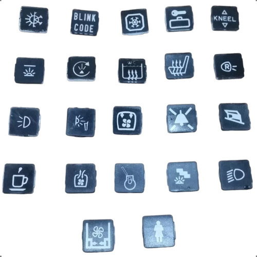 2 Lente Botao Interruptor Caminhao Onibus Mb Escolher Modelo