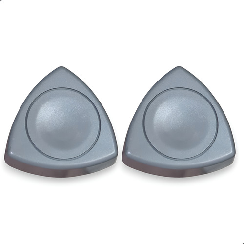 Manopla Banco Gol Bola Parati Saveiro 97 Até 08 Cinza (par)